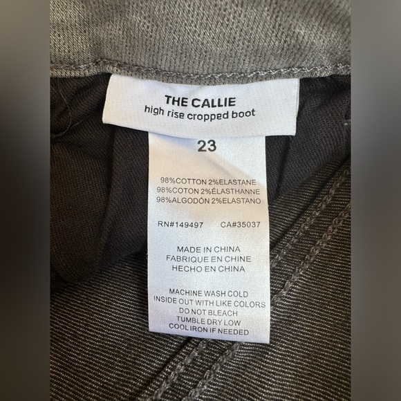 JOE’S JEANS THE CALLIE HIGH RISE CROPPED BOOTCUT GREY NWT - Picture 6 of 9